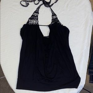 Bebe black halter top